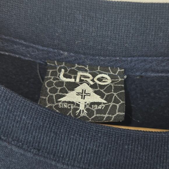 LRG MEN’S BLUE PULLOVER CREWNECK SWEATSHIRT – SIZE MEDIUM – STREETWEAR GRAPHIC - Picture 4 of 8